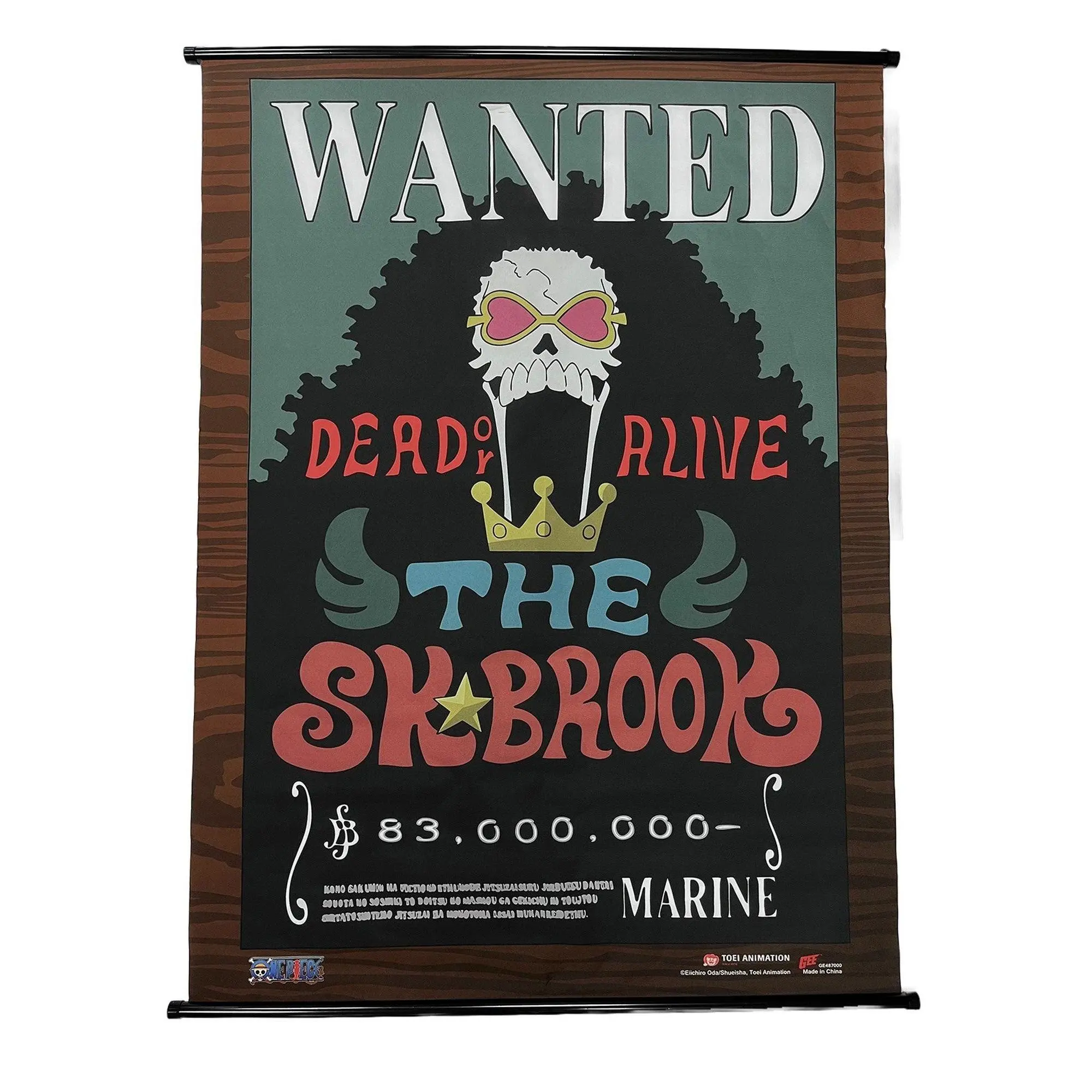 One Piece - Wanted Posters Soul King Brook Wall Scroll 31"W x 43"H