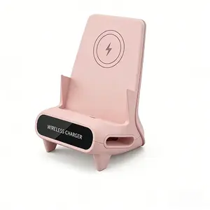 Mini Chair Phone Stand Wireless Charger Magnetic Charger Dock With 3 Magnetic Heads Compatible with universal mobile phone models 15W wireless charging station