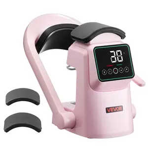 【fathersdaygift】VEVOR Auto Hat Heat Press Machine, with 2pcs Interchangeable Platens, Automatic Open and Release, Touchscreen for Precise Time and Temperature Control, Heat Transfer Printing for Caps, Hats, Pink