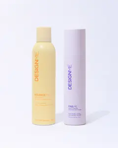 Define & Shine Curl Duo - FAB.ME Leave-In Treatment & BOUNCE.ME Curl Mousse for Soft Sculpted Curls 255ml & 230ml – Lightweight Haircare for Frizz Control