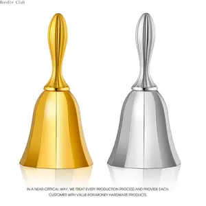 Alloy Handheld Bell for Restaurant, Bar, or Service Call, Clear and Loud Ringing Sound, Perfect for Ordering, Calling Waitstaff, or as a Decorative Piece, Durable and Stylish Design
