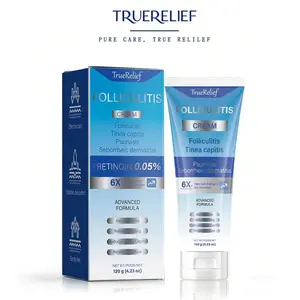 TrueRelief Folliculitis Treatment Cream120g -Organic Soothing Cream for ScalpFace & Body - Effective Soothing Relieffrom Folliculitis