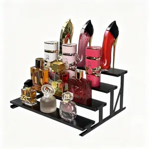 Lifewit 4-Tier Cologne Organizer for Men 9.8inch & 13.9inch Perfume Stand Black & Natural Wood Display Riser Shelf for Fragrance Aftershave Skincare Makeup Vanity Bedroom Bathroom Countertop Storage 1 or 2 Pieces