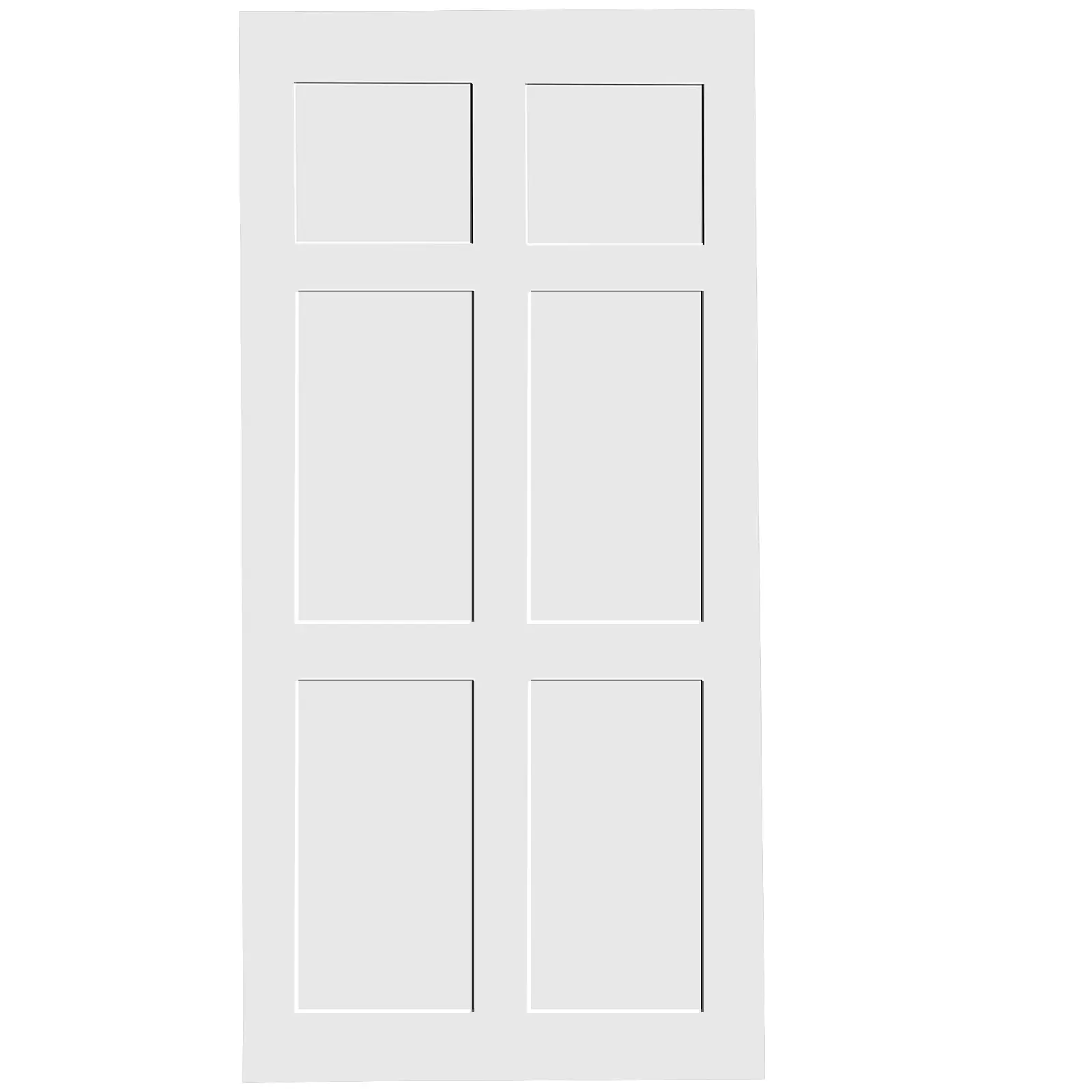 YYDS CRAZY ELF 28" x 84" Six Panel Real Primed Door Slab, DIY Panel Door, Modern Interior Barn Door, Water-proof, Anti-deformation, Pre-Drilled Ready to Assemble, Suitable for Pre-hung Door and Barn Door