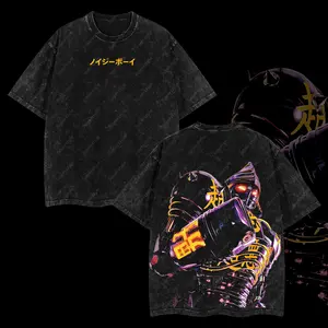 Collection Noisy boy - Real Steel Edition Double Printed Oversize Lightweight Acid Washed Tee Hoodie Sweater TV Series Graphic Design Top Cotton Streetwear Movie T-Shirt Clothes Menswear Womenswear Hoodie Sweatshirt Apparel Classic