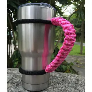 Paracord Handle for /Rtic/Ozark Trail  30 OZ Tumbler. /white