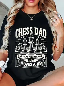 100% Cotton Unisex Chess Dad | Chess Player For Men, Father | Chess Dad T-Shirt