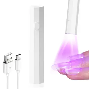Gellen Mini UV LED Nail Lamp - Salon-Grade UV Curing Lamp for Nail Care, Fast-Dry Manicure Accessory, Portable Cordless Rechargeable, White Lightweight Compact Selfcare Tool