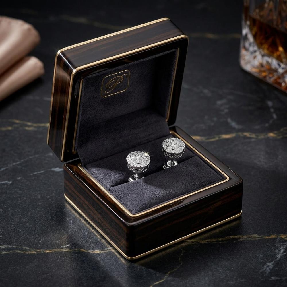 Classic Full Pavé 6mm CZ Stud Earrings for Women - Unisex Silver-Plated Cluster Earrings, Meaningful Anniversary Birthday Gift, Everyday Wear Jewelry