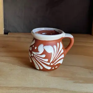 Handmade Mexican Clay Cups - Traditional Jarrito Mexicano Tazas Artesanales, Drinkware Coffee Mugs, Ideal Gift