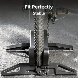 Heavy-Duty Adjustable Base Parking Stand - Sturdy Bike Rack Home, Garage, Shop | Compatible with Mountain, Road, Hybrid, Bikes, Sturdy Bike Display Function | Customizable Logo/Design (Black), Great Organizing Bikes, Suitable