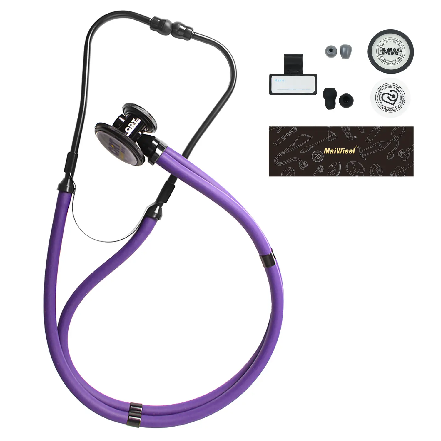 MaiWieel Lightweight Single-Head Medical Stethoscope with Durable Alloy Chestpiece, Soft Ear Tips, Multiple Colors for Nursing Students, Daily-Use Professional Medical Supply
