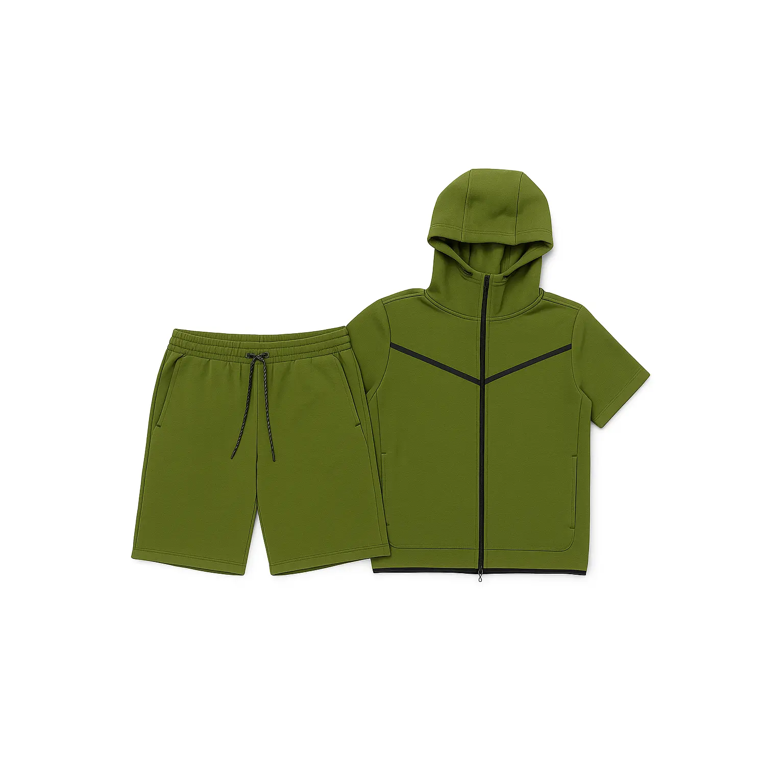 Men’s TechFlex Hooded Zip-Up Short Set Men’s TechFlex Hooded Zip-Up Short Set