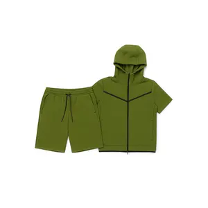 Men’s TechFlex Hooded Zip-Up Short Set