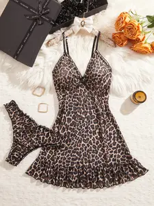 Women's Casual Polka Dot Sleeveless Suit Set, Semi-Transparent Material, Perfect for Parties and Role Play, All Seasons
