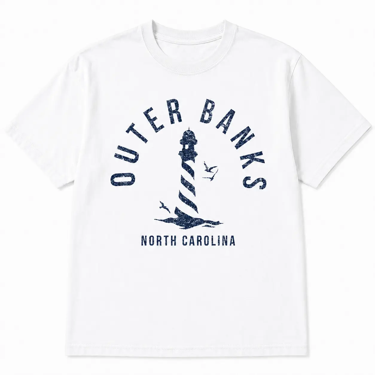 Lighthouse Beach Tshirt, OBX North Carolina Travel Souvenir Tee