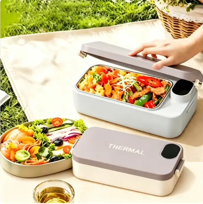 Portable Electric Heating Lunch Box with SmartDisplay, Constant Temperature, HeatableLunchbox, Car Lunch Box, Student OfficeWorker Truck Driver Thermos, Heated LunchBoxes, Thermal Lunch Boxes  Heatable lunch box