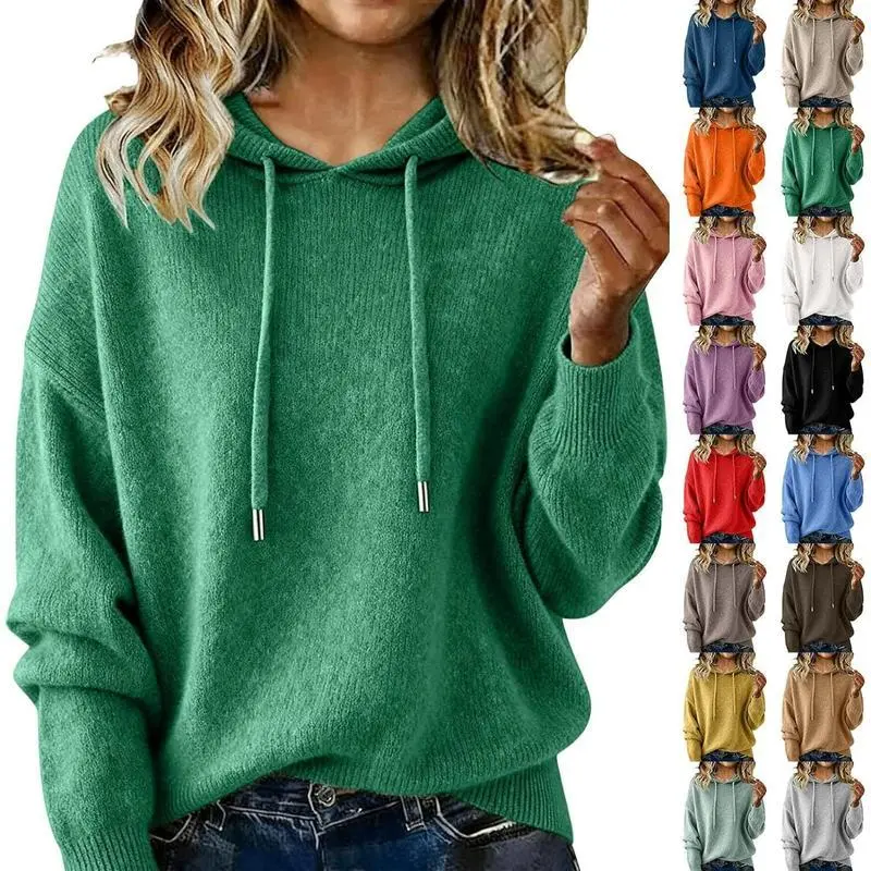 Cashmere Sweaters for Women Long Sleeve Knits Hoodie Cozy Lightweight Pullover Merino Wool Fall 2025 Winter Tops