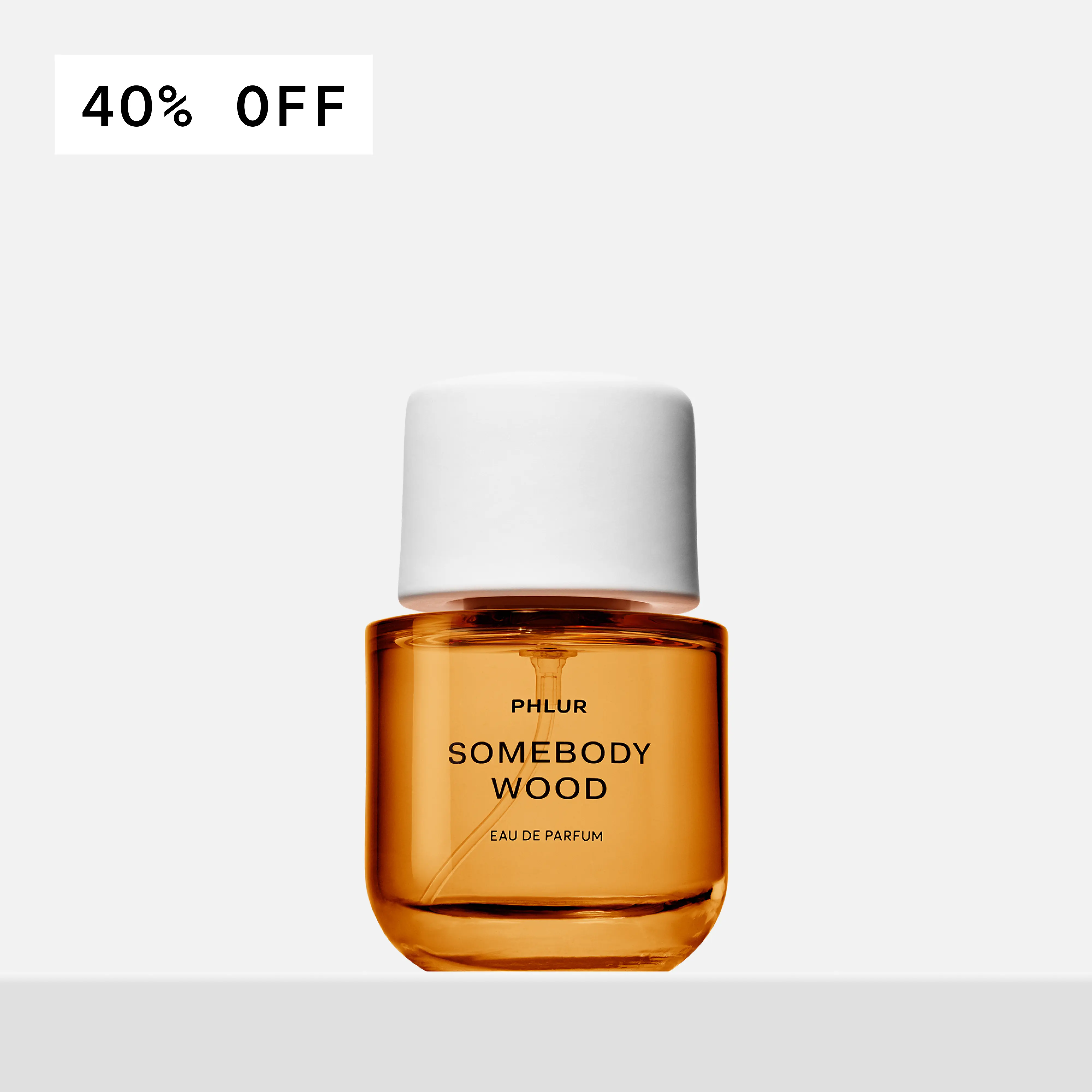 PHLUR Somebody Wood Eau de Parfum - Full Size Woody Amber Perfume with Bergamot, Saffron, Sandalwood & Spicy Amber (50mL)
