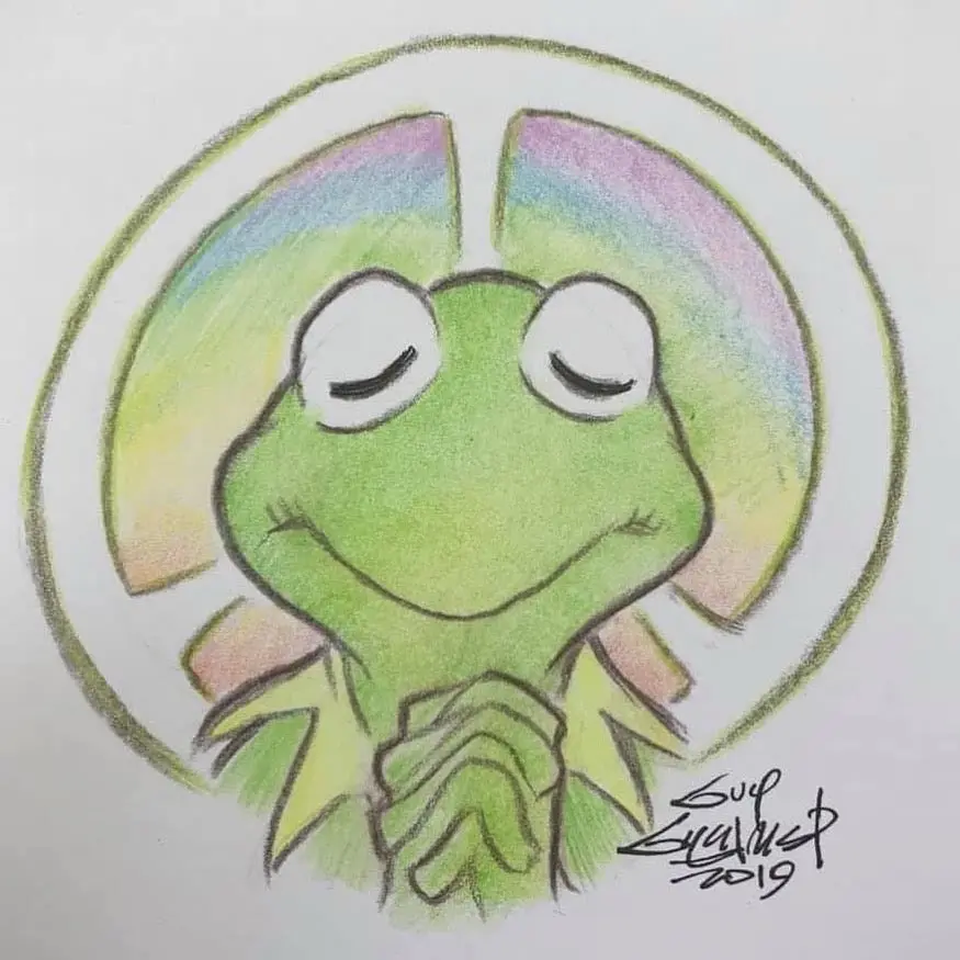 Kermit "Peace" Art Print - Created by Guy Gilchrist