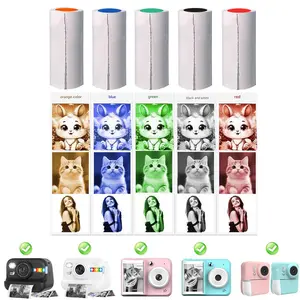 Instant Camera Print Refill Paper, 57 * 25mm Thermal Print Paper Rolls, Photo Print HD Printing, Mini Thermal Paper for Most Instant Camera & Most Printers
