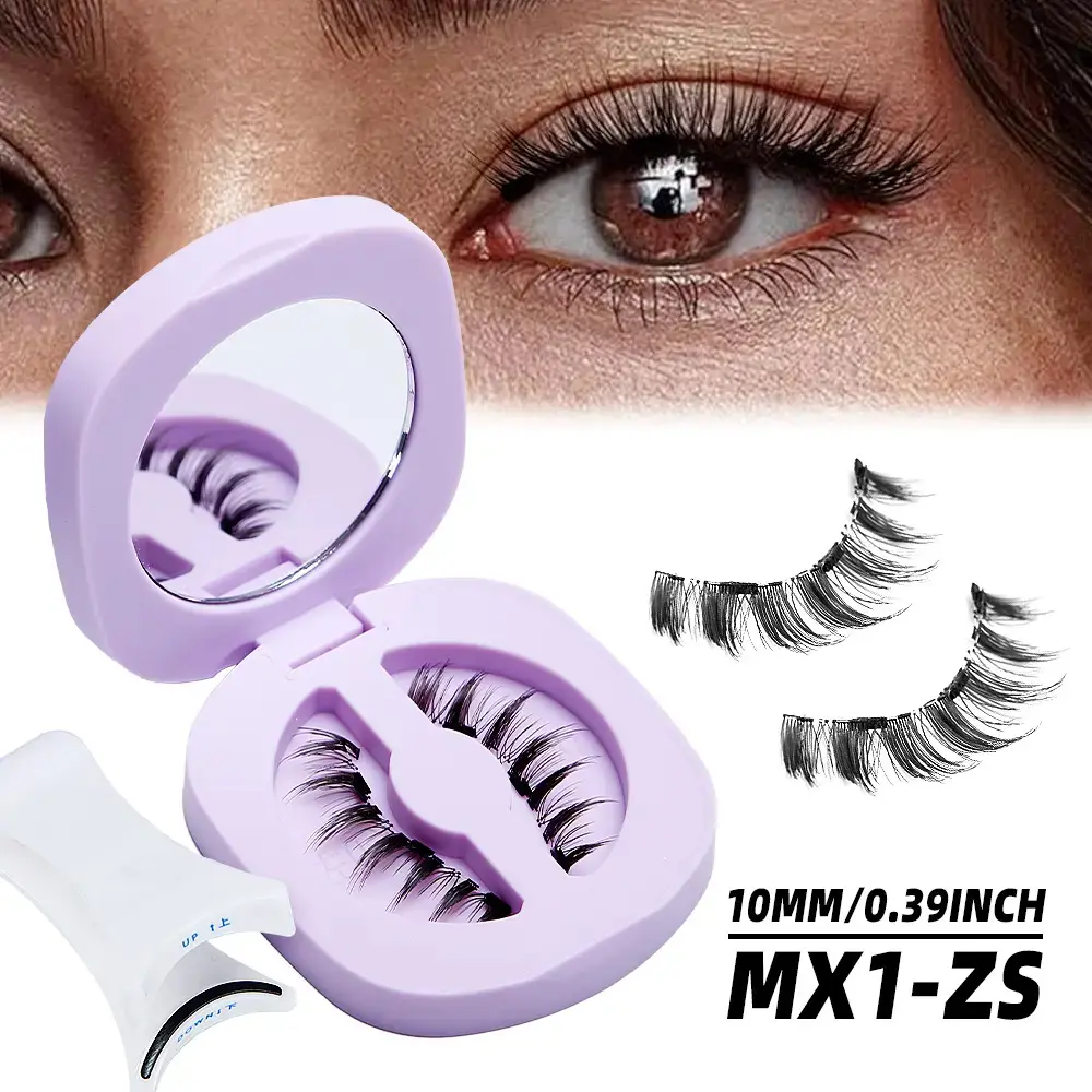 Natural-look Magnetic Eyelashes – Lightweight & Fluttery, Glue-Free, Easy Application with Applicator & Mirror Storage Box, Reusable Waterproof Synthetic Lashes, All-Day Wear, Ideal Gift