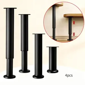 4 Adjustable Table Legs, Extendable Furniture Support Stands, Ideal for Tables, Sofas, Bed Frames, TV Cabinets