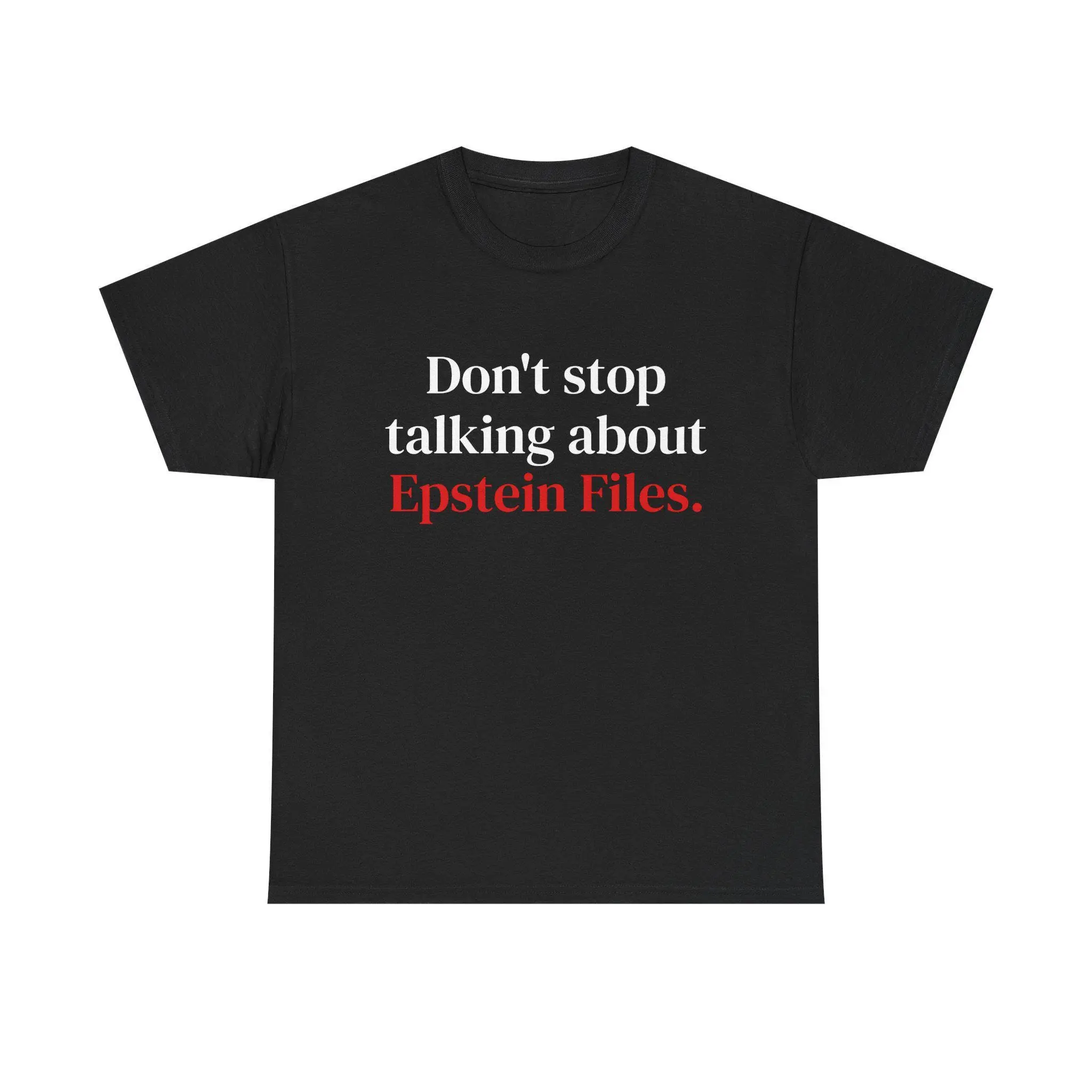 Men's Casual Graphic T-Shirt, Smooth 100% Cotton Menswear Top with Epstein Files Print, Short-Sleeve Seamless Design