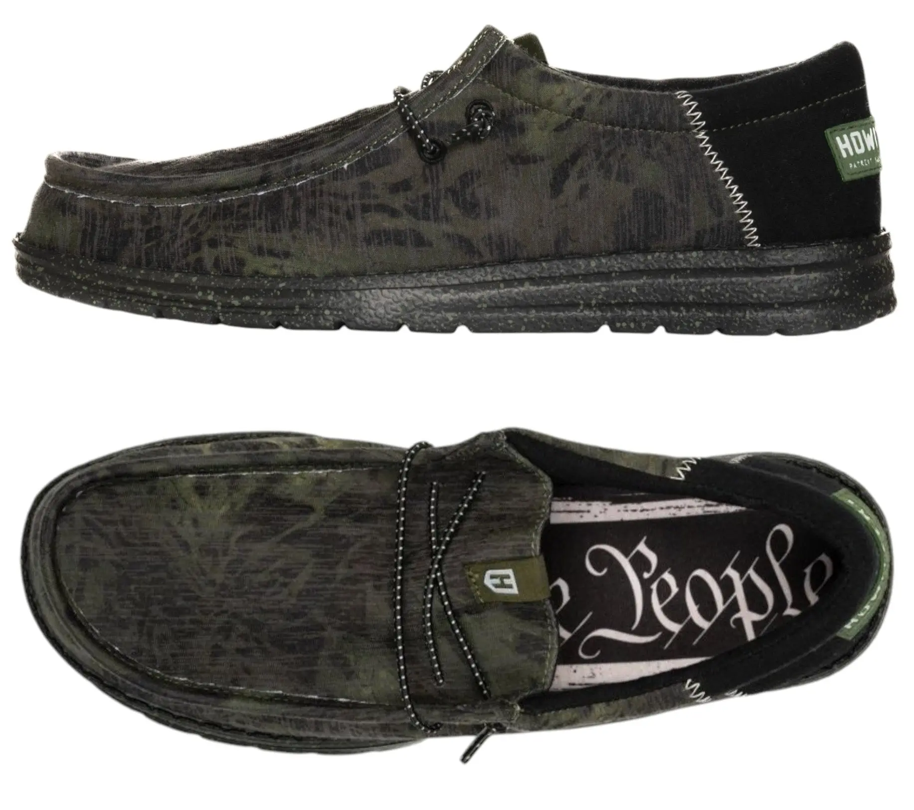 Howitzer Men's CV5426-GR/Roam Ambush Camo Print Camouflage Durable Walking Shoes - Slip-On, Lightweight, Flexible, Breathable, Mock Twist Upper, Elastic Laces, Removable Insole, Unisex Fit, EVA Sole, Fabric, All-Season Casual Footwear