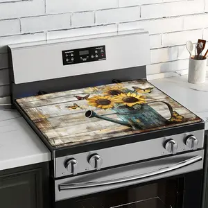 JOYFINITY Stove Top Cover for Electric Stove , Cooktop Glass Stove Top Covers Washable Decorative Stove Protector Mat for Home Kitchen Cooktops