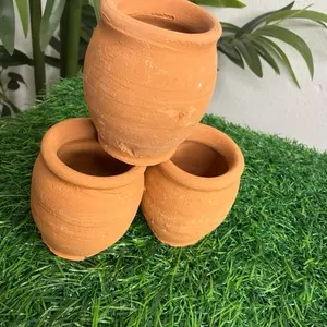Paquete de 3 Mini Jarritos de Barro libre de plomo  Mexicanos - Authentic Mexican Clay