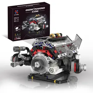 F1 Engine Building Kit, Stem Educational Toy with APP & Remote Control, Visible Gears & LED Lights, Ideal for Adults & Teens, Collectible Home Decor