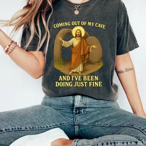 Comfort Colors Jesus Coming Out Of My Cave T-shirt, Christian Faith Based Shirt