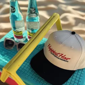 Happiest Hour Trucker Hat, Funny Embroidered Hat, Gift for Dad