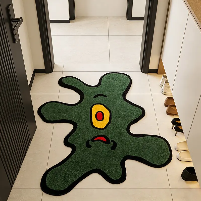 Abstract Fun Shape Carpet, Creative One-Eyed Monster Rug, Home Decor Living Room Bedroom Mat, Soft Plush Washable Easy Clean, Abstract Area Rug