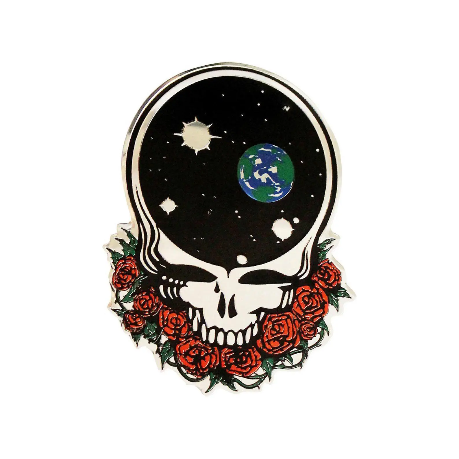 Grateful Dead Metal Space Your Face Sticker, Vintage Dead Sticker
