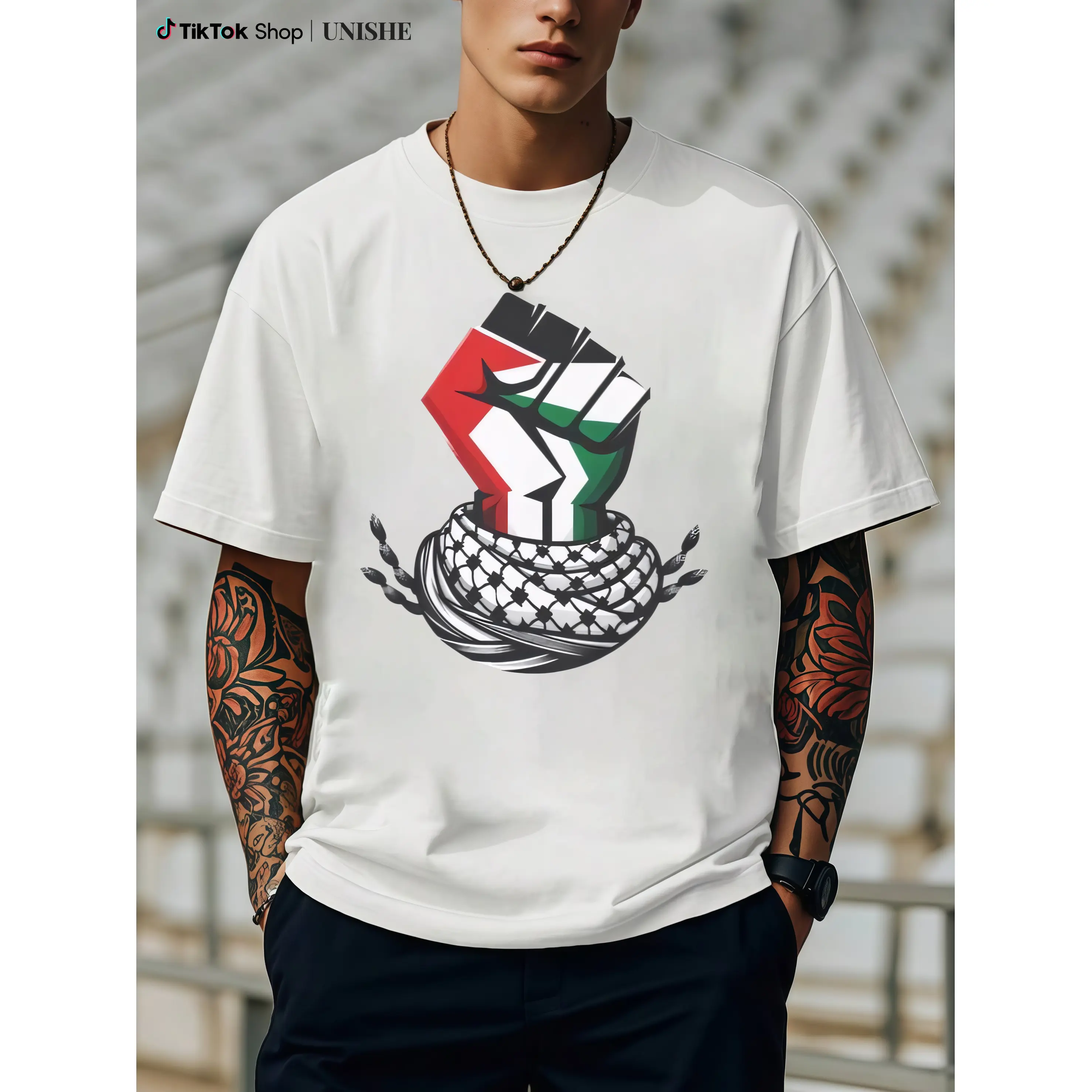 [100% Cotton]Your Go-To Summer Tee – Men’s Classic Palestine T-Shirt, Short Sleeve
