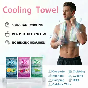 Cooling Towel Portable, no rinsing needed, ready to use right out of the package Soft Breathable Chilly Towel, Ice Towel, Microfiber Towel for Yoga, Sport, Running, Workout,Gym, Camping, Fitness, Workout & More Activities(Multiple flavors)