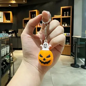 Creative Halloween pumpkin keychain pendant car bag keychain pendant