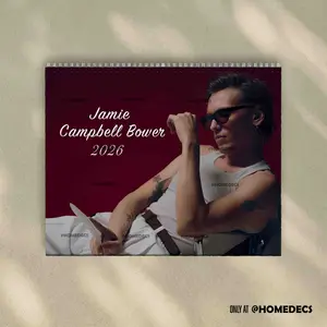 A Year Of Jamie Campbell Bower 2026 Wall Calendar - Caius Volturi Twilight, Vecna Henry Creel, Jace Wayland | Home Decor, Office Decor - New Year Fan Gift, Unique Holiday Gift