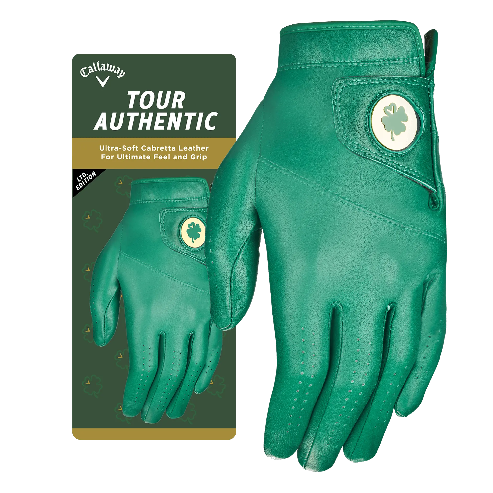 Callaway Golf Men's Lucky Tour Authentic Golf Glove in Green | Size: Cadet Large, Golf Equipment Callaway Golf Men's Lucky Tour Authentic Golf Glove in Green | Size: Cadet Large, Golf Equipment