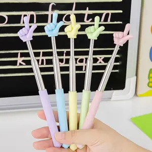 2PCS Blue Pink Finger Pointer Sticks,Extendable Teacher Pointer Stick for Classroom,Pointer Finger Tool for Teachers Speakers,Office Electronics