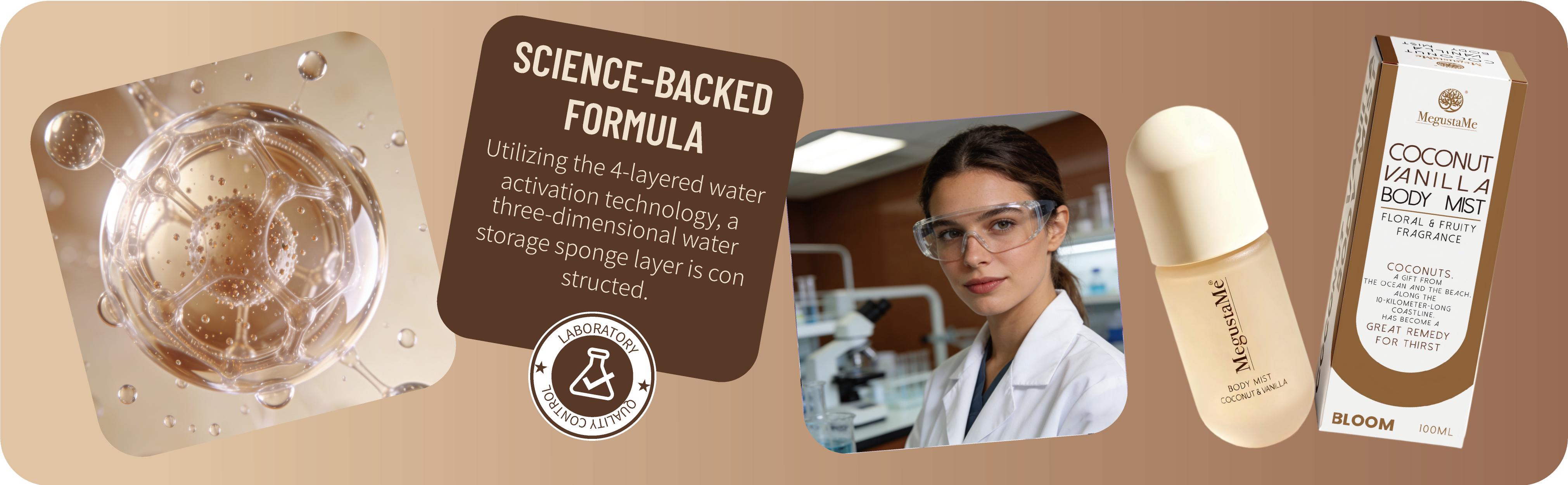 Coconut Vanilla Body spray Long lasting fresh fragrance without parabens and phthalates Women's Vanilla Coconut perfume 100ml