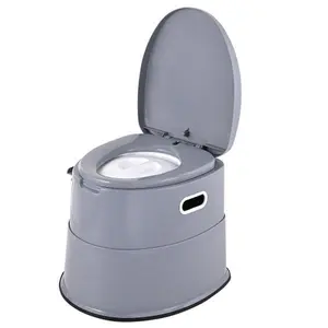 Portable Toilet with Detachable Inner Bucket & Paper Holder, Lightweight Indoor Outdoor Portable Commode Chair for Camping, RV, Boat, Van Life, Travel, Hiking, Fishing, Emergency, Home Care
