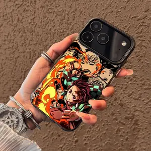 AnimeD-Demon Slayers Tanjiroes Pattern Case for iPhone 17 Pro Max 17 Air 16/15/14/13/12/11 Pro Max XR XS E Plus Retro High-end Shockproof Drop Screen Protection Cute Durable PC Smartphone Cover
