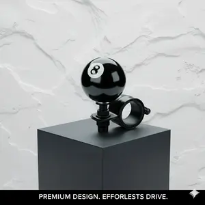 8 Ball Steering Wheel Knob Spinner – 360° Rotation Suicide Knob, Universal Steering Wheel Accessory for Cars, Trucks, Semis & Tractors