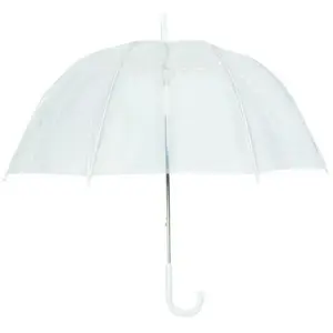 212 MAIN GustBuster 4481CL Auto-Open Windproof Pinch-Proof 48-in Umbrella - Steel Frame, Plastic Cover, Lightweight Dome Design