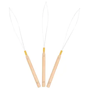 3 count Hair Extension Loop  Threader Pulling Hook Tools  Loop Nano Beads Device Hair Extension Threader for Hair or  Extensions