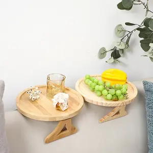 Foldable Sofa Armrest Tray, 1 Count Wooden Sofa Armrest Tray, Sofa Armrest Table for Living Room Home Hotel Office, Folding Table