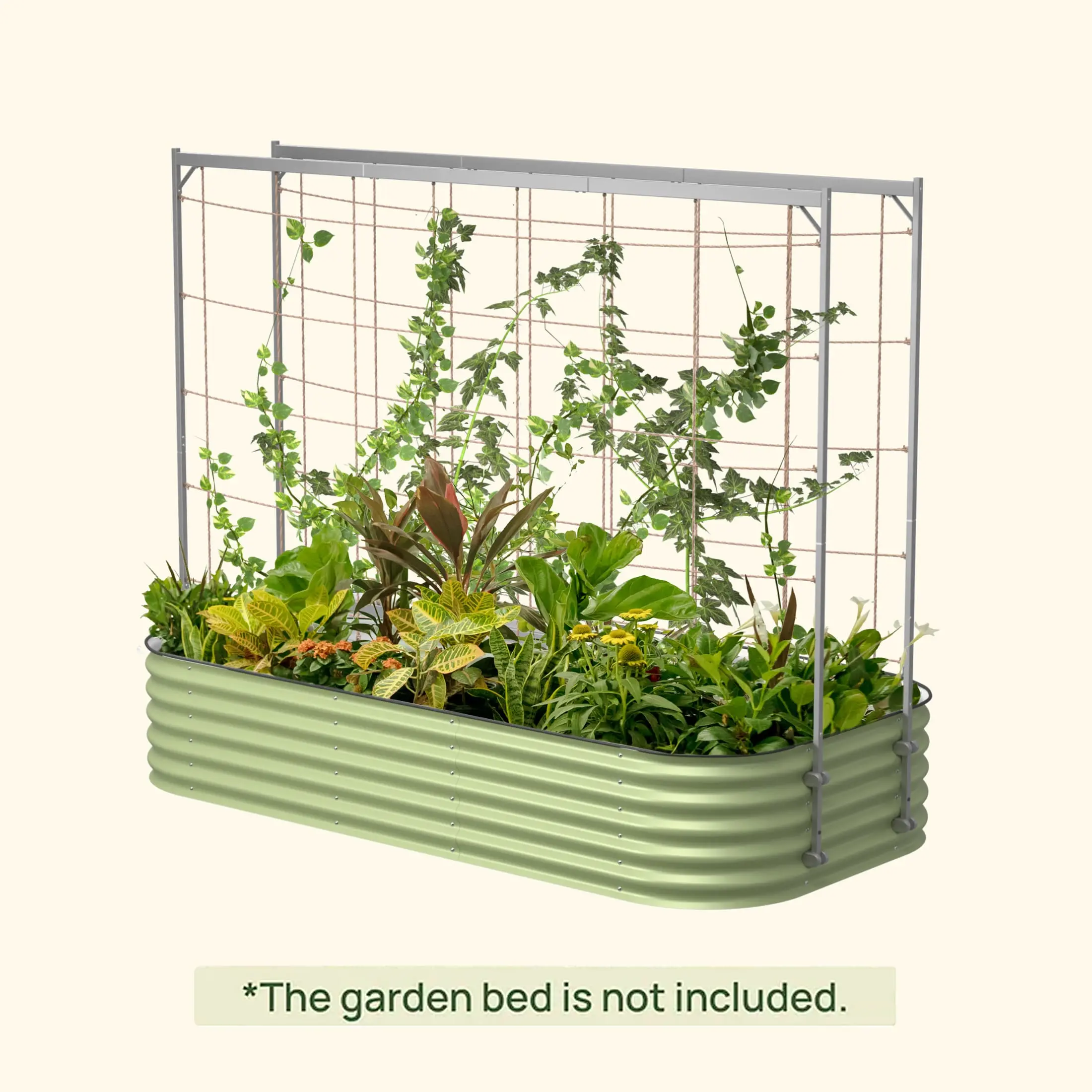 Vego Garden Metal Frame String Trellis - Versatile Design for Various Uses, Ideal for Supporting Plants and Decorative Items